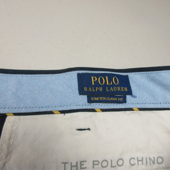 POLO Ralph Lauren mens solid navy stretch Classic chino shorts 54B BIG NWT - Picture 4 of 9